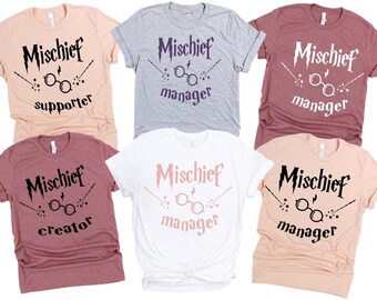 Mischief Manager shirt, Mischief Creator shirt, Matching Family Shirt, Mischief Family Shirt, Supporter, Encourager, Funny Family Shirts