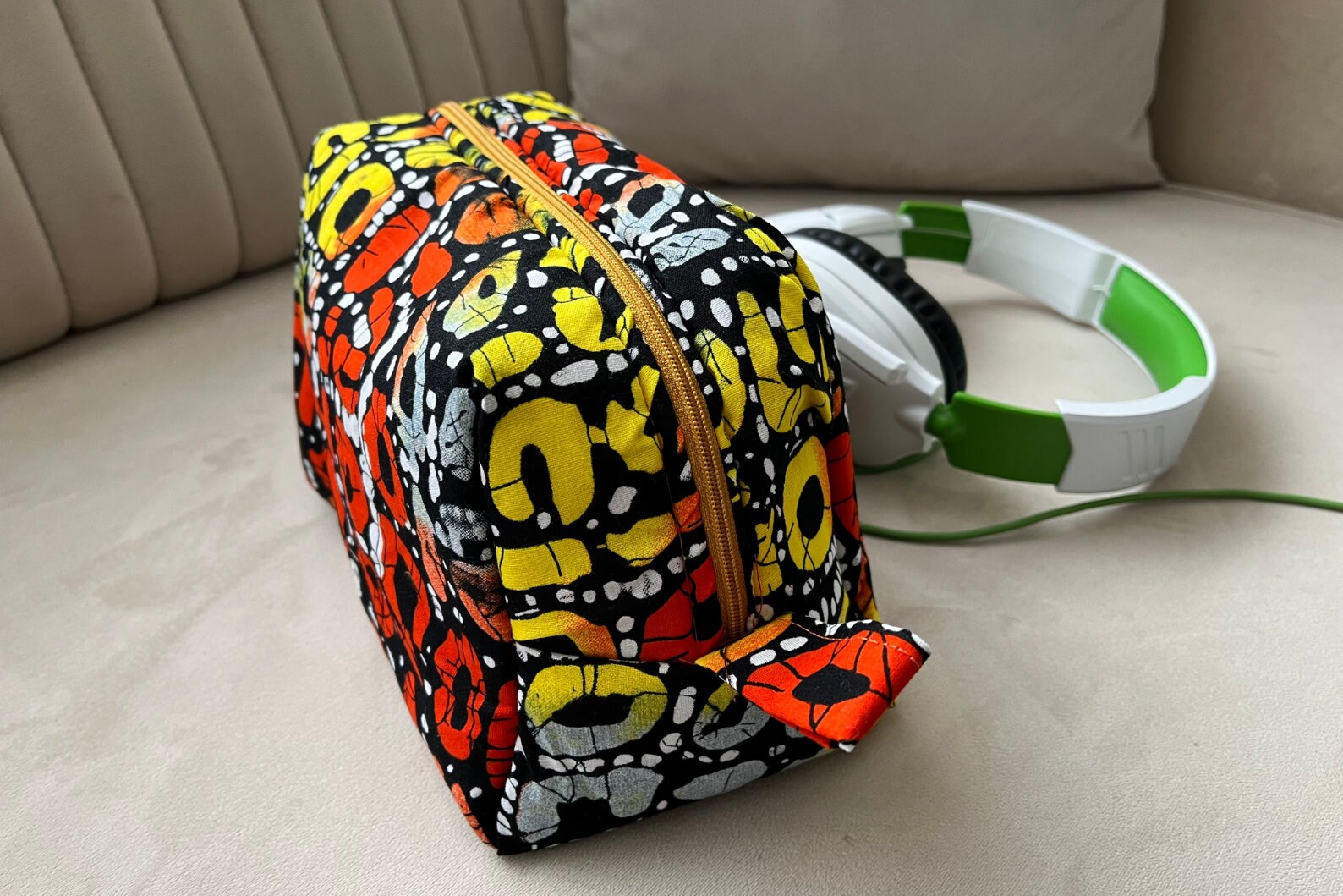 Small Zip Pouch, African Wax Print Pouch Bag, African Print Small Zip Pouch, African Wax Print Pouch Bag, African Print