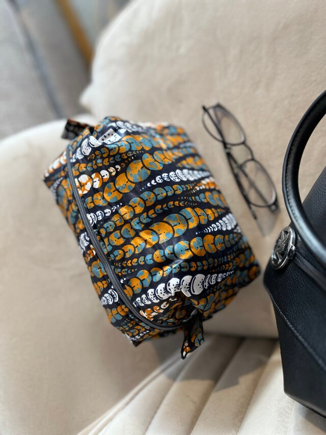 Small Zip Pouch, Hand Made Bag, African Wax Print Pouch Bag Small Zip Pouch, Hand Made Bag, African Wax Print Pouch Bag