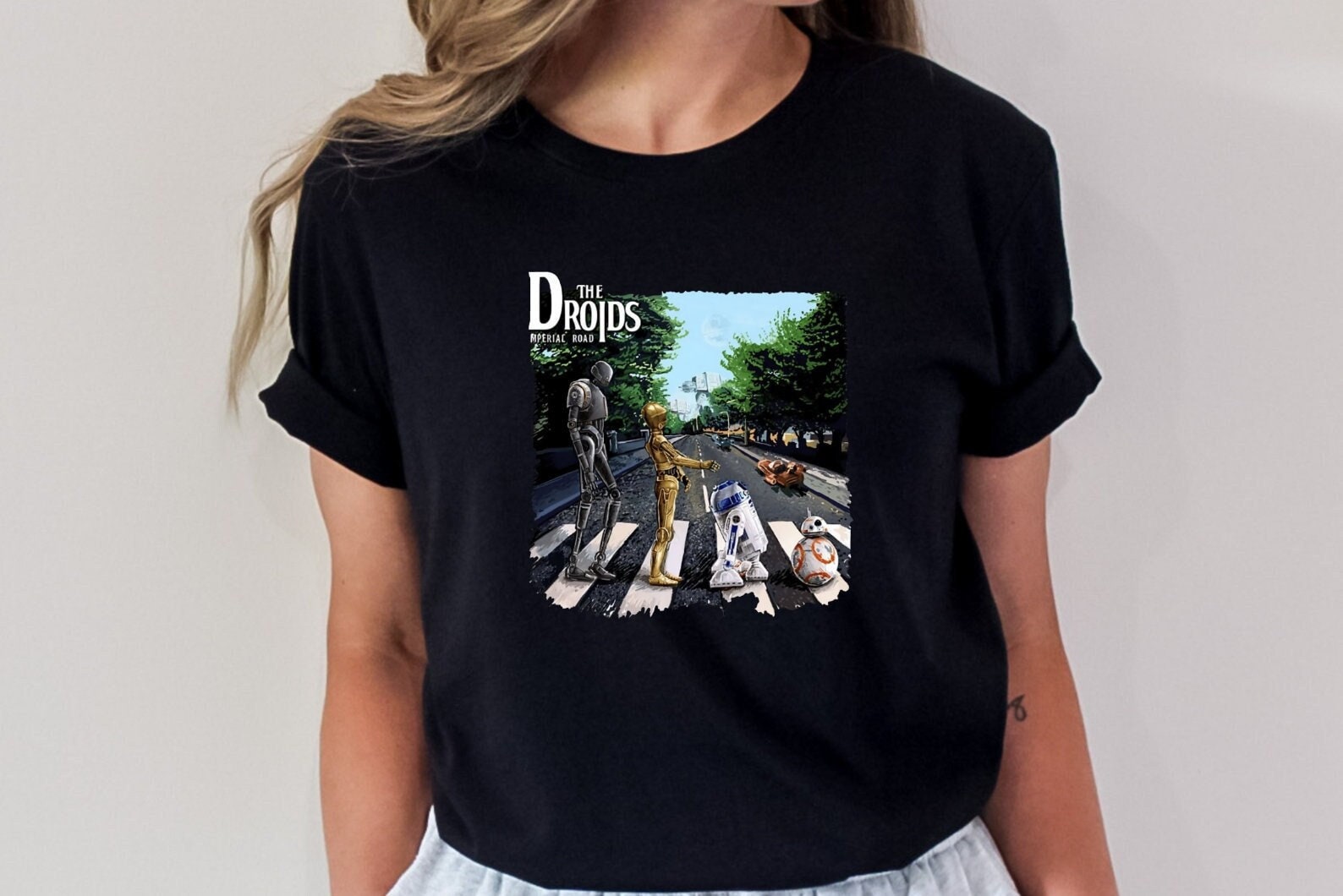 Star Wars Droids Backprint Sweater Pria
