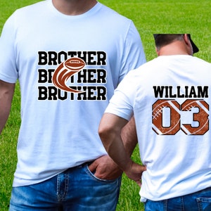 Football Brother Shirt, Little Kid Sibling Custom Football Sweatshirt, Youth Boy Football Shirt, Toddler Sibling Tee, Football family Shirt
