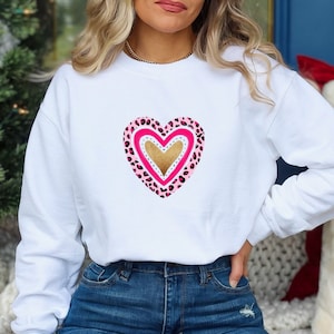 Leopard Heart Shirt, Heart Shirt, Love Shirt, Leopard Print Shirt, Retro Leopard Shirt, Leopard Print Shirt, Leopard Design For Women Shirt