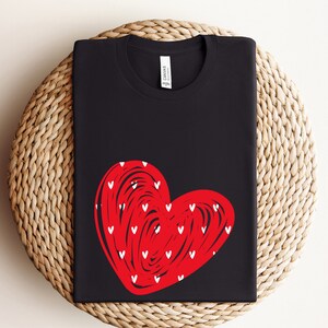 Shirt hart, shirt hart, Valentijnsdag shirts voor vrouwen, Valentijnsdag shirt leraren, schattig hart T-shirt, schattig valentijnsshirt