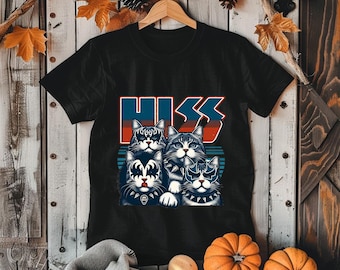Hiss Cats T-shirt - Rock Music Band Shirt - Hiss Cats Tee - Rock N&#39; Roll Sweatshirt - Funny Gifts For Cats and Rock Music Lovers