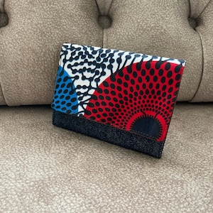 Cartera pequeña, Organizador de bolsos, Monedero pequeño, Organizador de bolsas con estampado africano con estampado de cera, Cartera de tela Ankara, Mini bolsa de tela