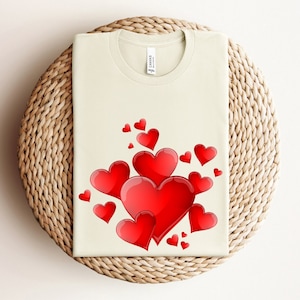 Shirt hart, shirt hart, Valentijnsdag shirts voor vrouwen, Valentijnsdag shirt leraren, schattig hart T-shirt, schattig valentijnsshirt