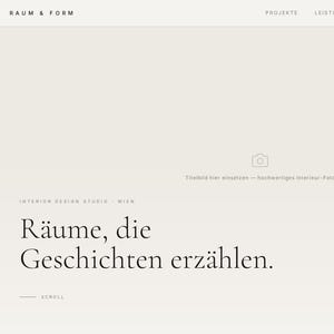 Innenarchitektur Website Template Html Css | Raum und Form | Design Studio Web Design
