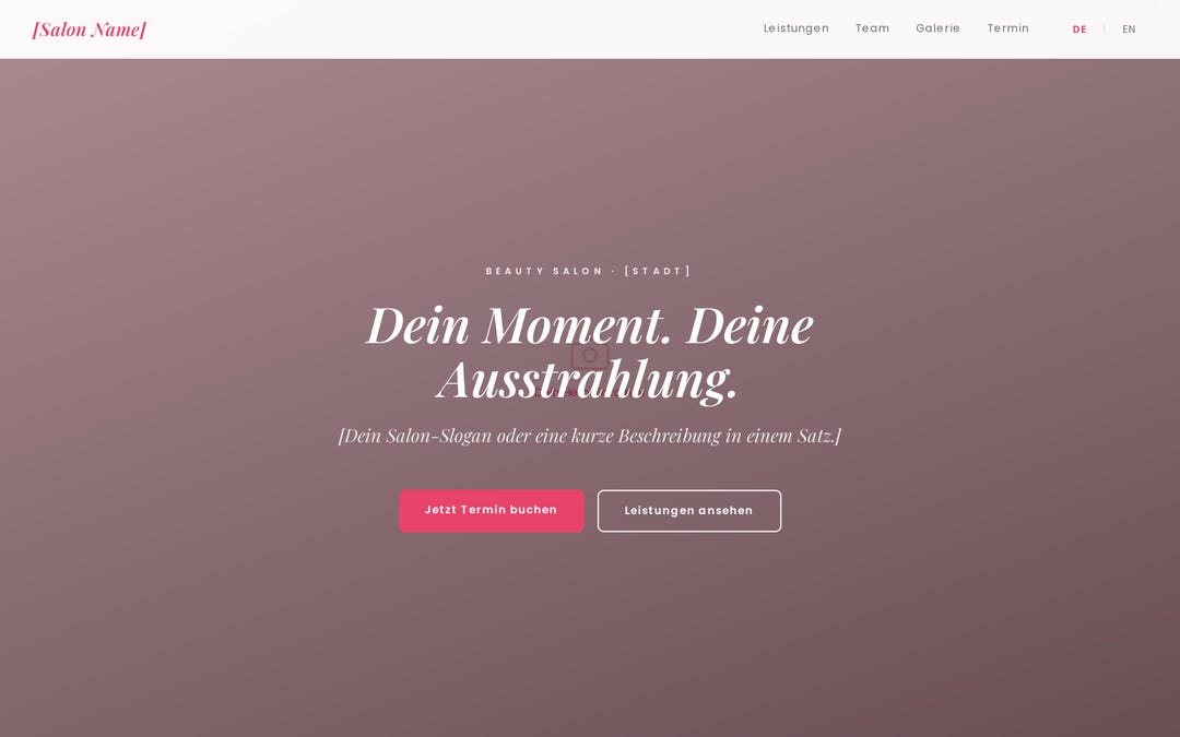 Beauty Salon Website Template Premium | Aurora | HTML CSS JS | 8 Pages ...
