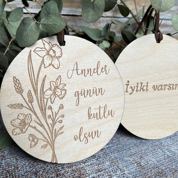 Anneler Günü Kutlu Olsun | Gift for Mother's Day | Anne | Teşekkürler | Personalized Gift | Hediye | wood | Mother's Day gift