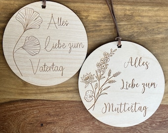 Personalisiertes Geschenk zum Muttertag / Vatertag | Anhänger | Holz | Mama | Papa | Muttertagsgeschenk | Vatertagsgeschenk |