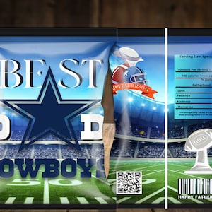 Dad | Father&#39;s Day | Chip Bag | Wrapper | Custom Fathers Day Gift Ideas | Gifts for Dad | Chip bag party favor label, Football dad