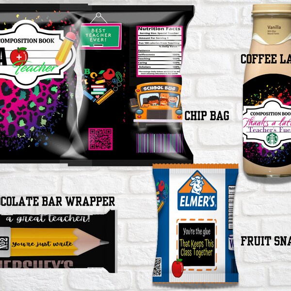 Teacher Appreciation Snack Bar Etsy