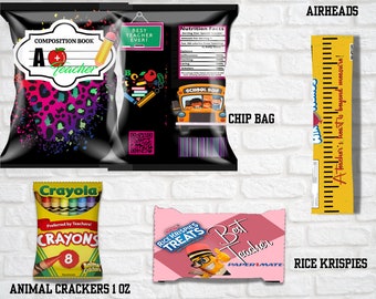 Teacher appreciation week gifts | Gifts for teacher | Thank you teacher | Teacher custom snacks for gift baskets | Printable teacher snacks