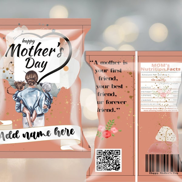 Mother's Day Basket Stuffers| Mothers Day Gift Ideas | Chip Bag Template | Mothers Day | Chip Bags | Gifts for MOM | Mother's Day printables