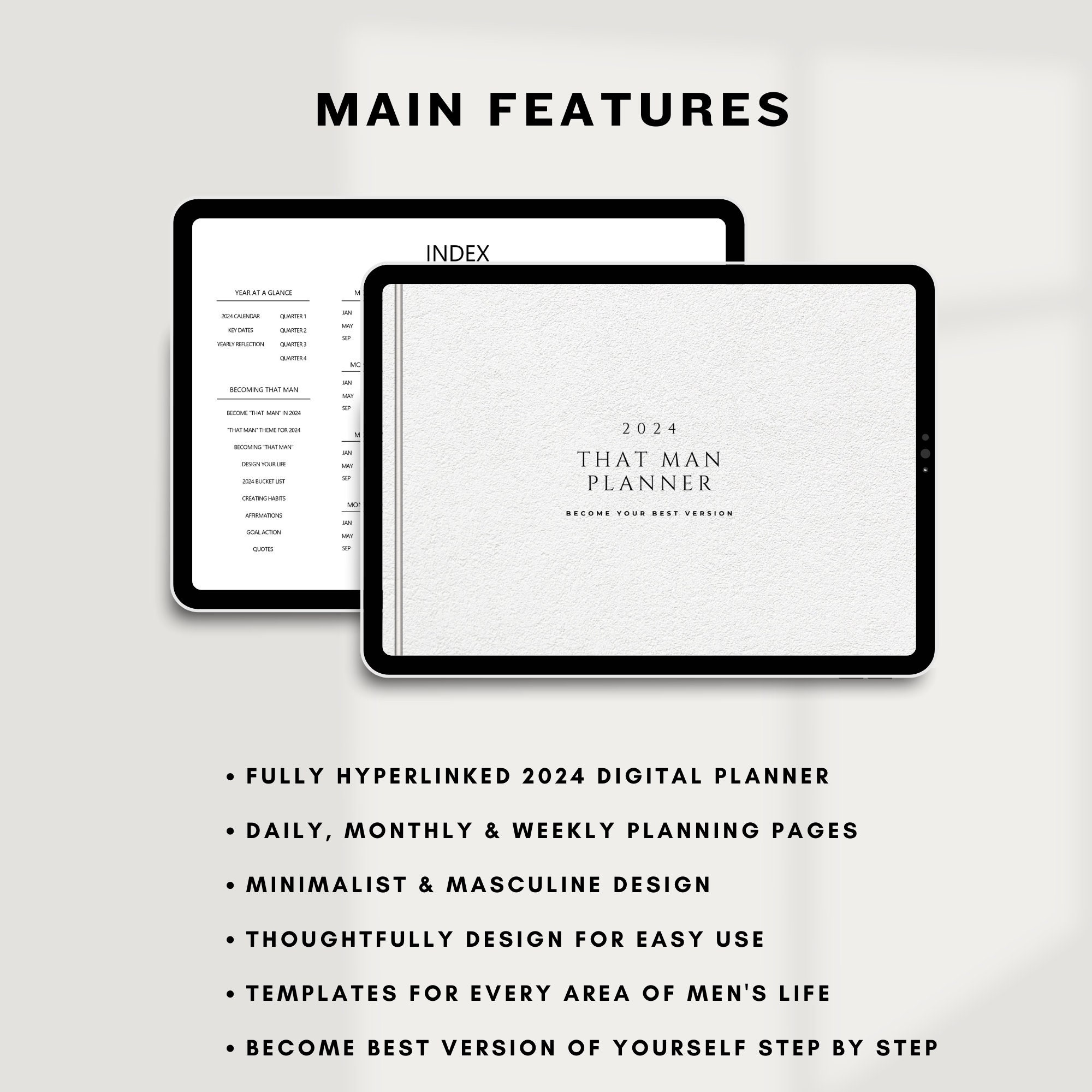 2024 Digital Planner Goodnotes iPad Hyperlinked Etsy UK