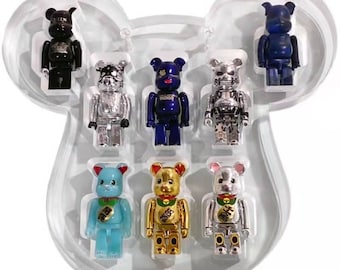 bearbrick 100% と 収納 Bearbrick Display Case Acrylic for 8 100% Medicom Toy Be