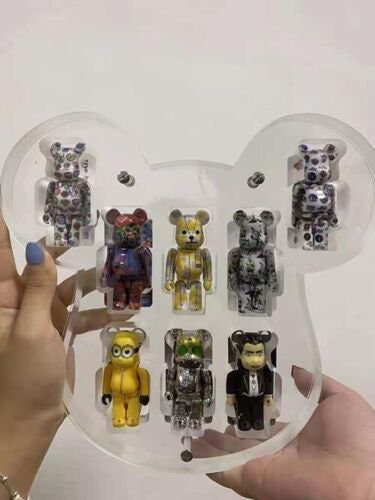 Bearbrick Display Case Acrylic for 8 100% Medicom Toy Be