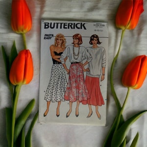 1986 Butterick 3897 Uncut Size 8 Size 10 Size 12 - Fast & Easy
