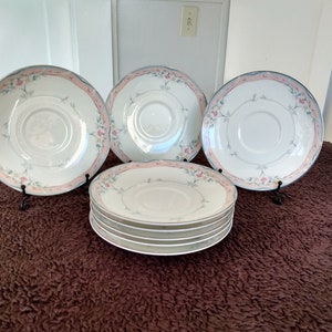 Emily by Lenox 1980s/1990s discontinued saucers set of 8 (excellent condition)