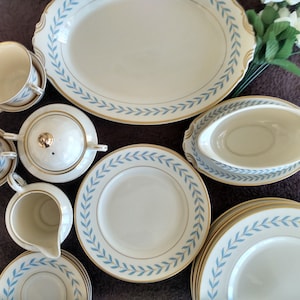 23pc 1950s Syracuse Sherwood Old Ivory Starter Set Restaurantware 23 pieces