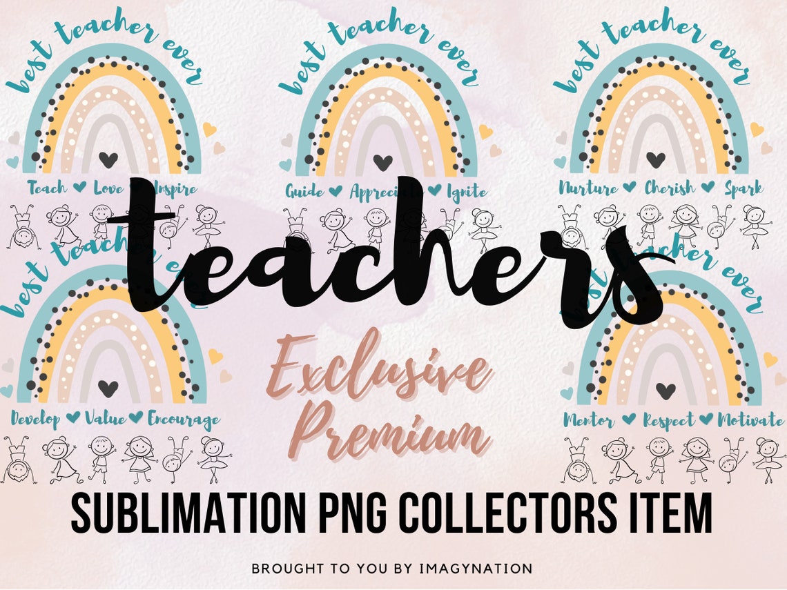 Teacher Sublimation PNG Teacher Appreciation Sublimation Etsy