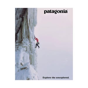 Patagonia Magazine Poster Explore the Unexplored Matte Vertical Posters