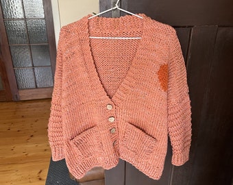 Coral Heart Cardigan