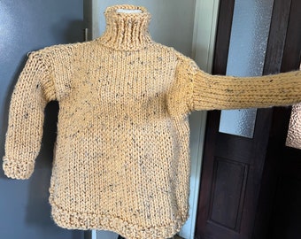 Yellow Tweed Chunky Jumper