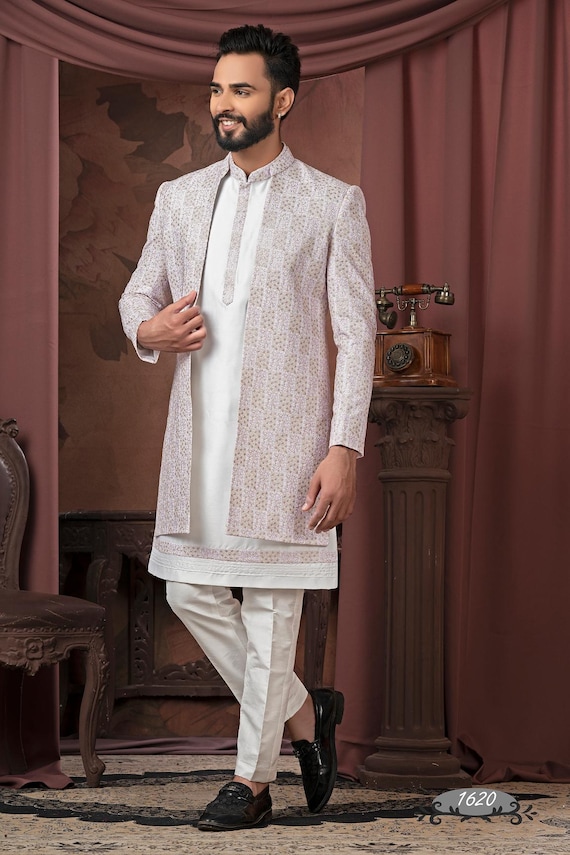 Handcrafted Indian Wedding Sherwani: Ethnic Groom Outfit UK