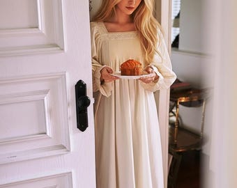 Vintage Viktorianisches Nachthemd: Edwardian Lace Loungewear Valentinstag Geschenk