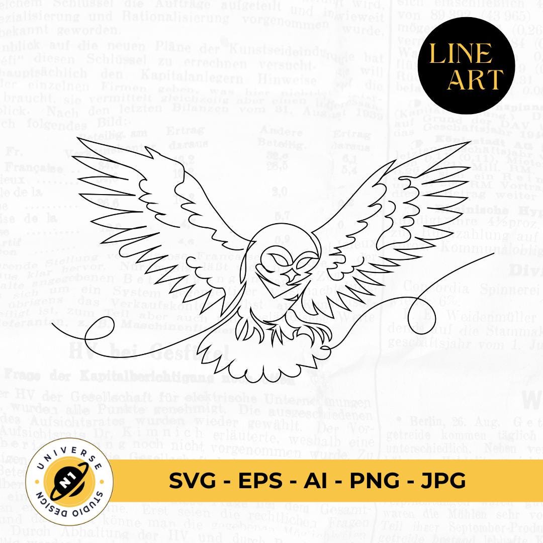 búho blanco SVG, Hedwig, EPS, PNG, jpg, ai, búho mágico, arte de línea, 