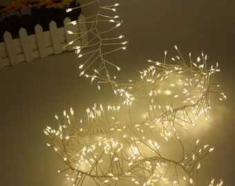 Exploding Star Fairy Lights, Starburst String Lights, DIY Indoor/Outdoor Fairy String lights for Party, Weddings, Christmas, Halloween