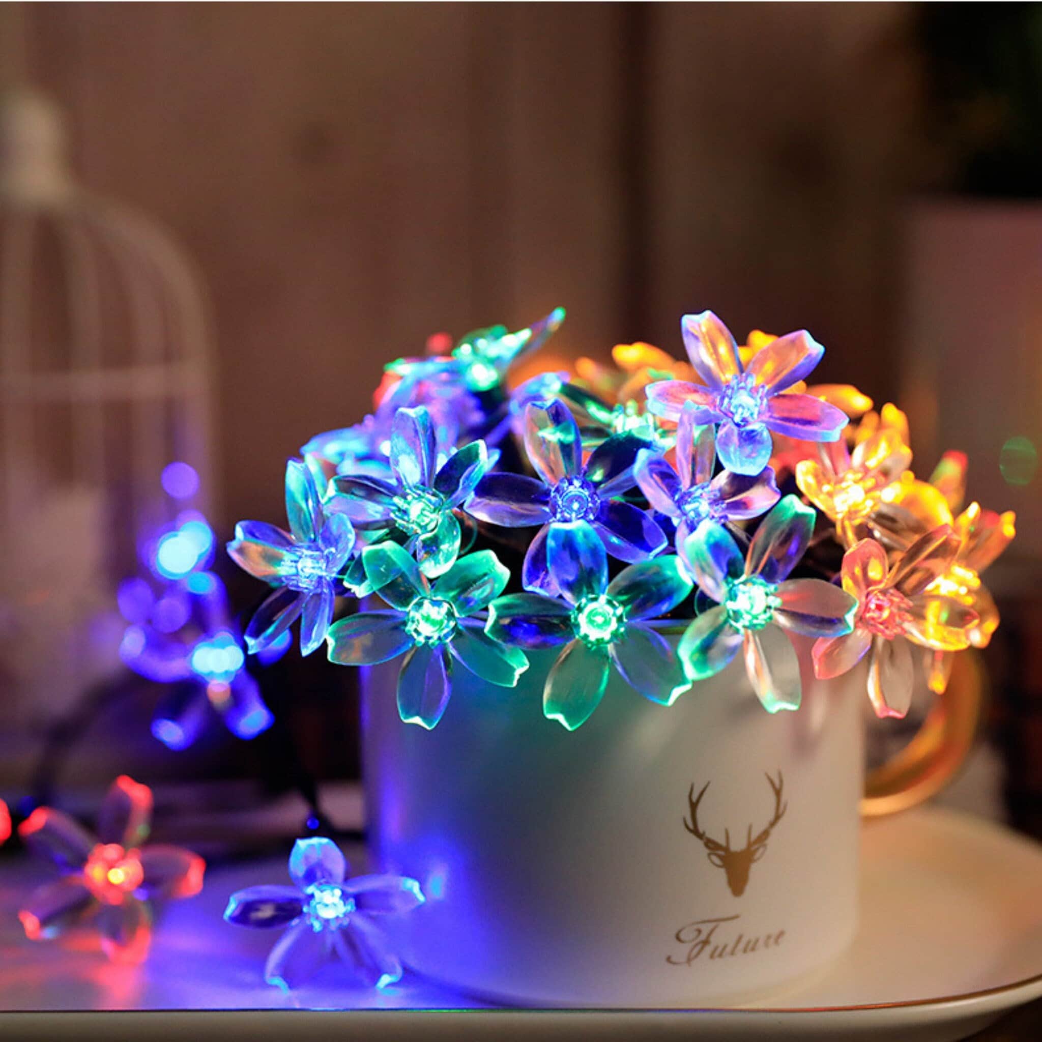 Twinkle lights 2024 outdoor solar
