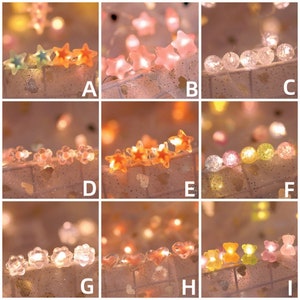 Colorful Star Crystal LED String Lights, Fairy Lights, Christmas, and Summer Decoration, Gifts, Flower Decoration Lights  - 2M 20 Lights