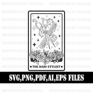 Der Friseur Tarot Karte SVG, Friseur Sweatshirt, Geschenk für Friseur, Beautican Sweatshirt, Friseur SVG, Friseur Png