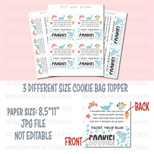 Pyo Birthday Shark Cookie Stencil File Bundle, Cookie Bag Topper, Boy