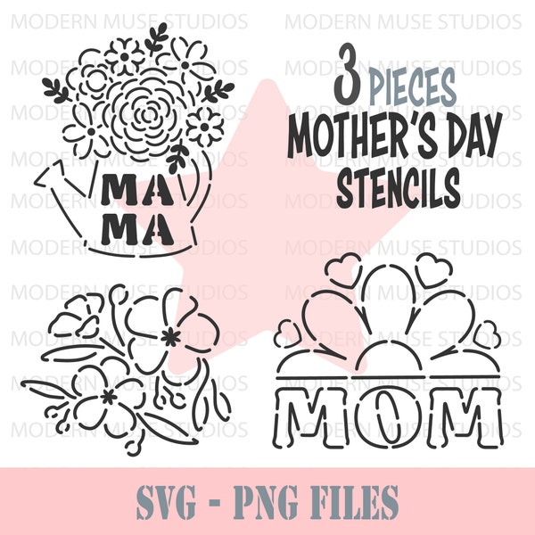 Mothers Day Pyo Stencil Bundle,Mothers Day Cookies, Pyo Cookie Stencil Svg, Mothers Day Cookie, Floral Cookies, Mothers Day Stencils