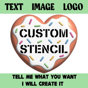 Personalised Custom Image Stencils, Custom Stencils, Custom Logo Stencils - Pyo Cookie Stencils, Custom Coffee Stencil, Custom Text Stencil