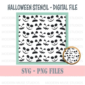 Halloween Stencil Svg, Clay stencil, Halloween Cookie Stencil, Art Deco Stencil, Clay Silkscreen, Halloween Sugar Cookies, Cut File Cricut