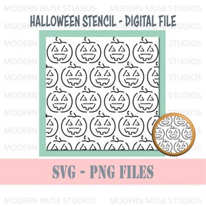 Cute Pumpkins Stencil Svg File, Halloween Cookie Stencil Digital, Clay Stencil, Halloween Sugar Cookie Stencil, Halloween Stencil
