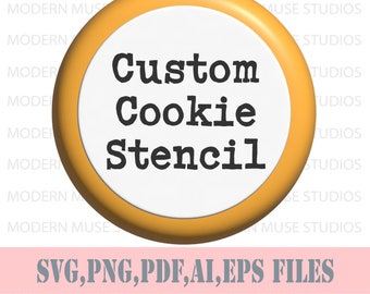 Pyo Cookie Stencil, custom cookie stencil, macaron stencil, custom stencils, custom cookies, stencil, coffee stencils, Logo Stencil