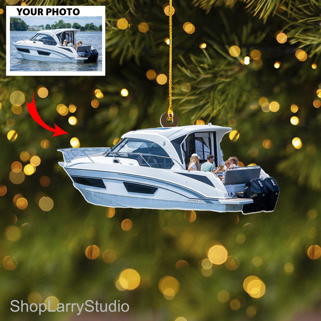 Personalized Boats Ornament Custom Photo Boats Ornament Etsy