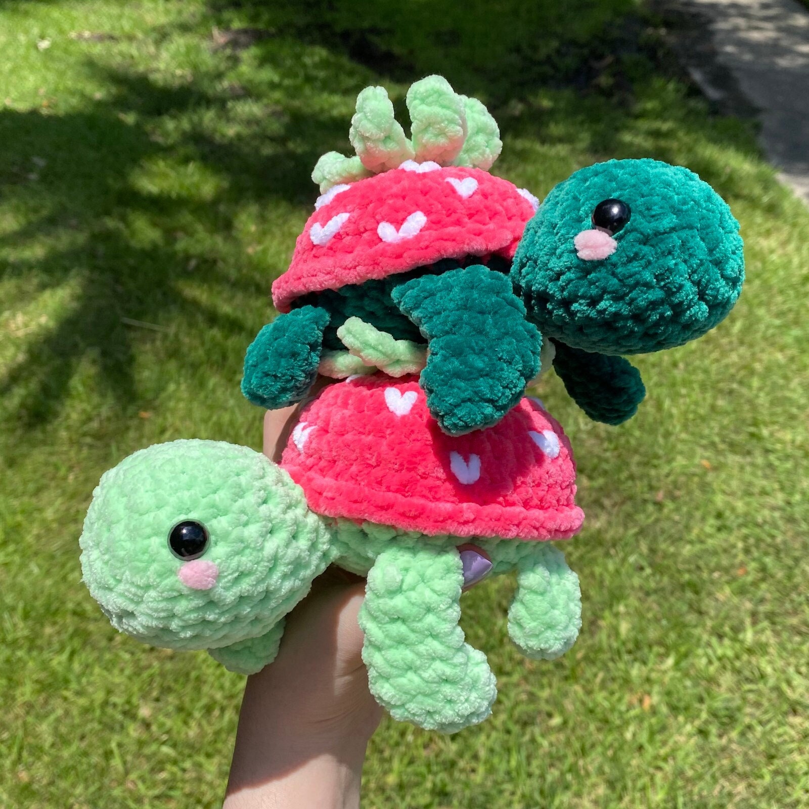 Crochet Turtle 9 inches Plushie Stuffed Animal Toy Tortoise | Perfect Gift  for All Ages, Birthdays & Occasions | Cozy, Cuddly & Decorative | Nursery