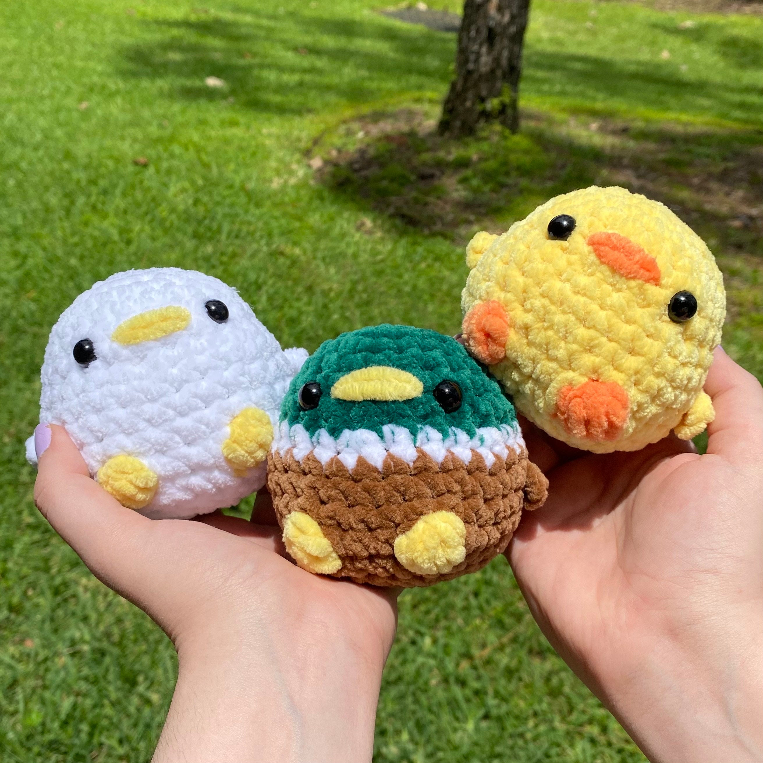 Crochet Duck Amigurumi Cute Chunky Plush Stuffed Animal Kawaii