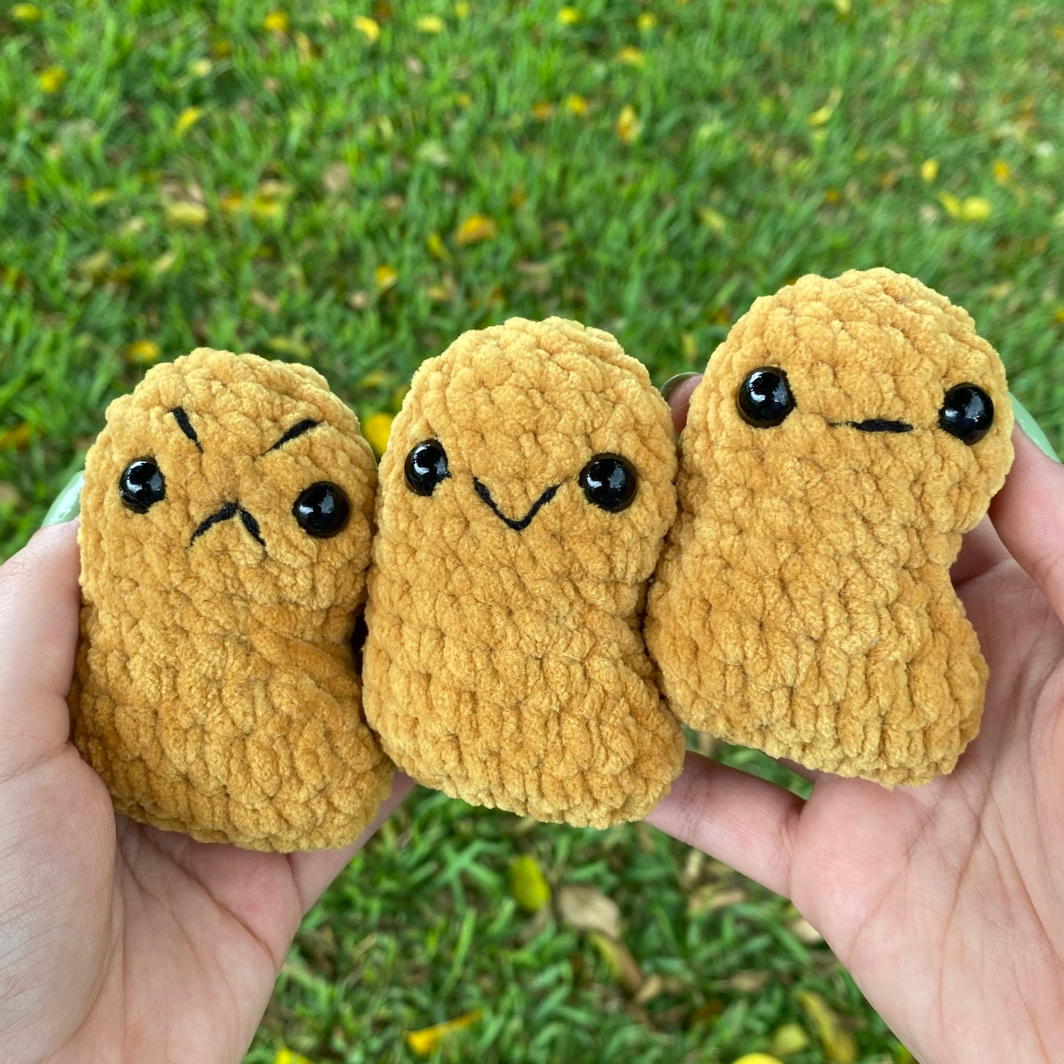 Chicken Nugget Crochet Plushie, Chicken Nugget Plushie, Amigurumi