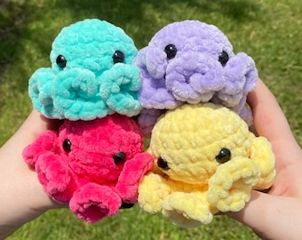 mini octopus crochet plushie, various color choices, amigurumi crochet octopus, cute mini octopus, octopus plushie, mini octo plushie