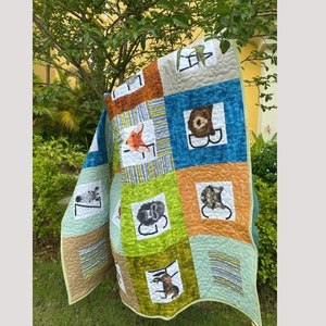 Alphabet quilt blanket homemade size 59*71, Handmade Made Alphabet Baby/ Child / Toddler ABC Blanket