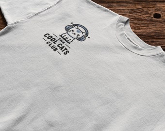 The Cool Cat's Club T Shirt Funny Cat Shirts for Women Men, Cute Cat Shirts, Funny Shirts with Cats, Shirts Cool Graphic T Shirts