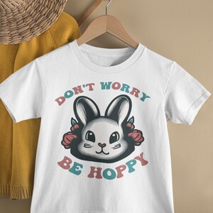 Don&#39;t Worry Be Hoppy Easter T Shirt, Easter, Easter Bunny Shirt,Kids Easter Shirt, Cute Easter Shirt,Easter Day Shirt, Easter Bunny Shirt