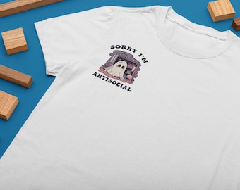 Sorry I'm Anti Social T Shirt, Anti Social Social Club Unisex Heavy Cotton Blend Shirt, regalo para ella, regalo para él, regalo de cumpleaños, regalo de graduación